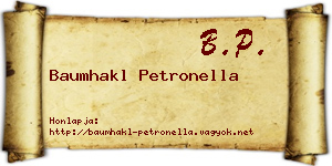 Baumhakl Petronella névjegykártya